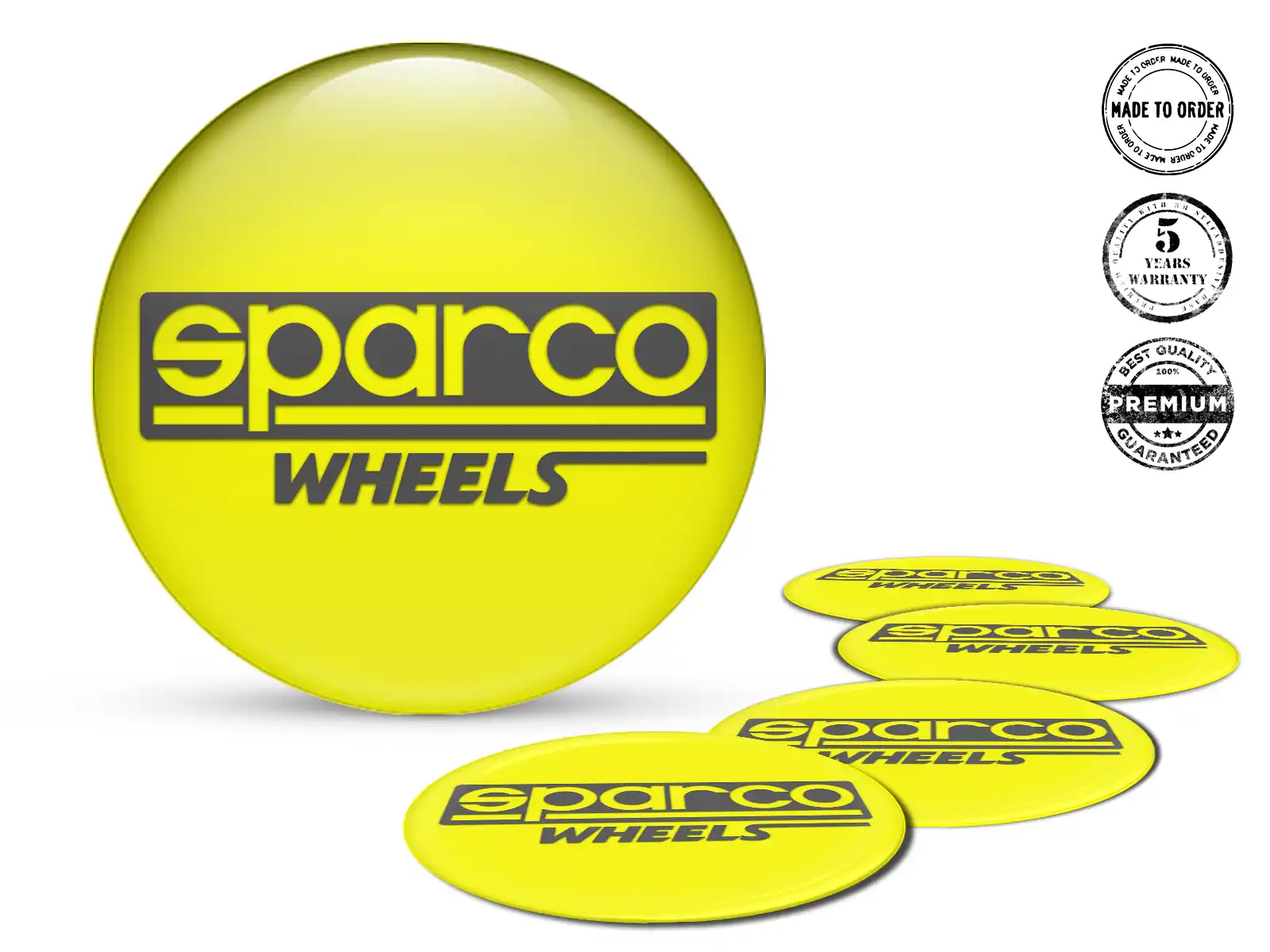 Sparco Gewölbte Plaketten Perfekt für Felgenaufkleber